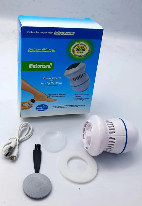 Electric Callus Remover – USB Rechargeable Foot Scrubber with Dual Speed & LED Indicator | Smooth Feet | UAE