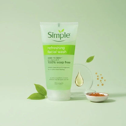 Simple Refreshing Facial Wash – Kind to Skin, Pro-Vitamin B5 + E (150mL)