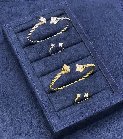Turquoise Luxe Band Kada Set