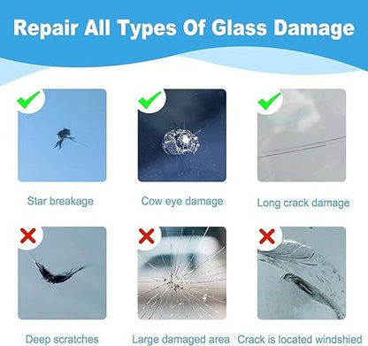 Windshield Crack Repair Kit – DIY Glass Chip & Crack Restoration Tool with UV Resin Formula | UAE