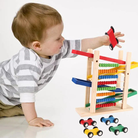 Wood Toys Abacus &amp; Ramp Vehicle Set