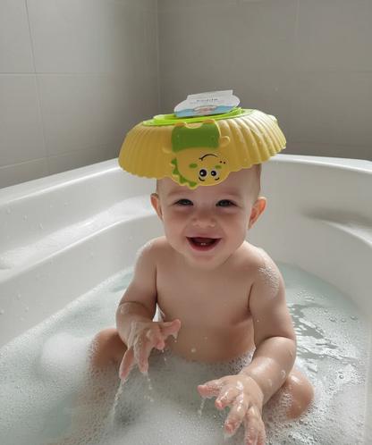 Kidilo Baby Shower Cap – Dino Silicone Eye & Ear Protection