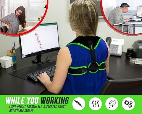 Magnetic Posture Corrector – Back Brace for Neck Hump & Pain Relief