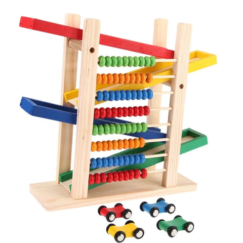 Wood Toys Abacus &amp; Ramp Vehicle Set