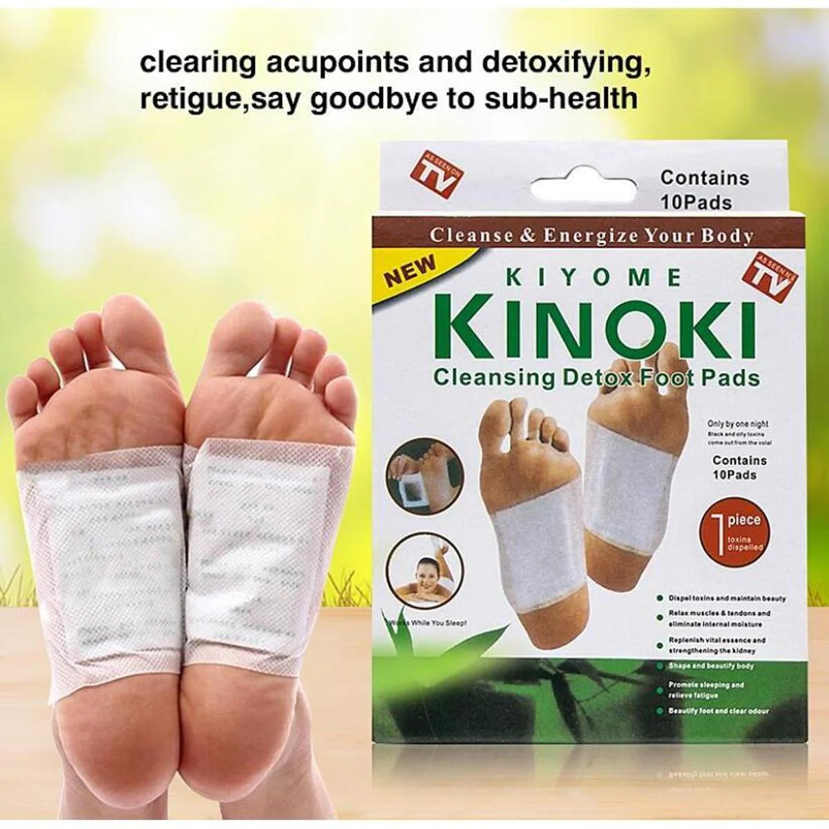 Kinoki Cleansing Detox Foot Pads – 10 Pcs