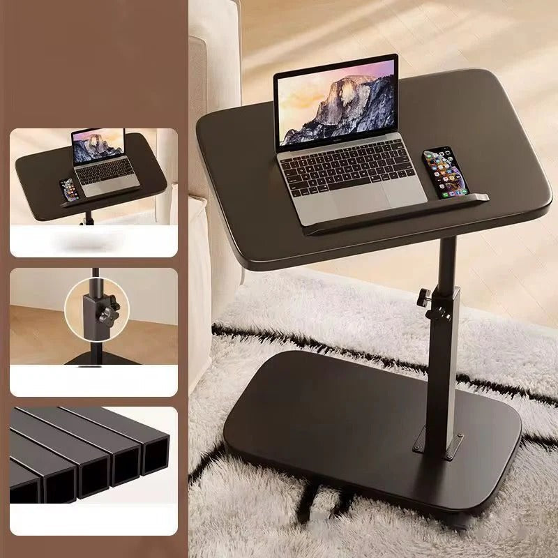 Adjustable Laptop Table – Wood Finish Top with Black Base