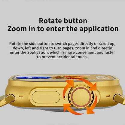 Luxury Gold Smart Watch (Apple Watch Style – Metal Strap Edition)