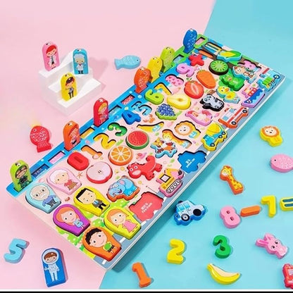 KidzLearn - 6-in-1 Traffic Matching &amp; Counting Board