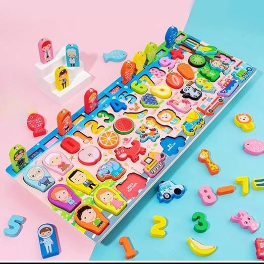 KidzLearn - 6-in-1 Traffic Matching &amp; Counting Board