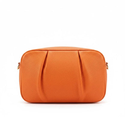 Pebbled Orange Crossbody Bag