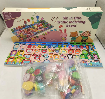 KidzLearn - 6-in-1 Traffic Matching &amp; Counting Board