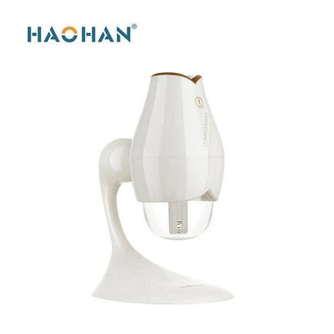 White electronic device with a stand on a white background, featuring the brand 'HAOHAN'.