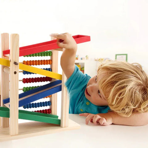 Wood Toys Abacus &amp; Ramp Vehicle Set
