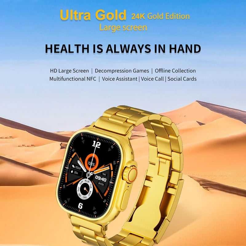 Luxury Gold Smart Watch (Apple Watch Style – Metal Strap Edition)
