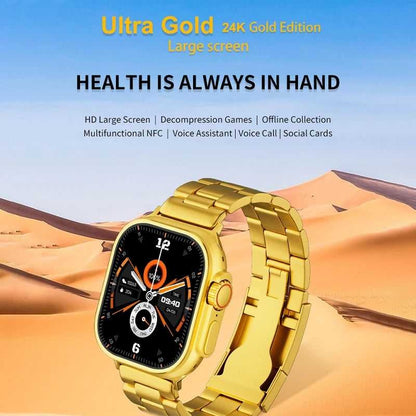 Luxury Gold Smart Watch (Apple Watch Style – Metal Strap Edition)