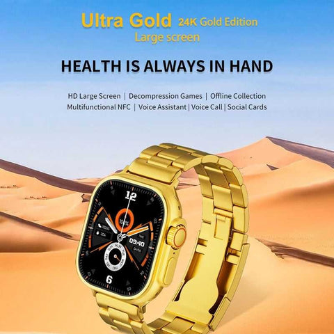 Luxury Gold Smart Watch (Apple Watch Style – Metal Strap Edition)