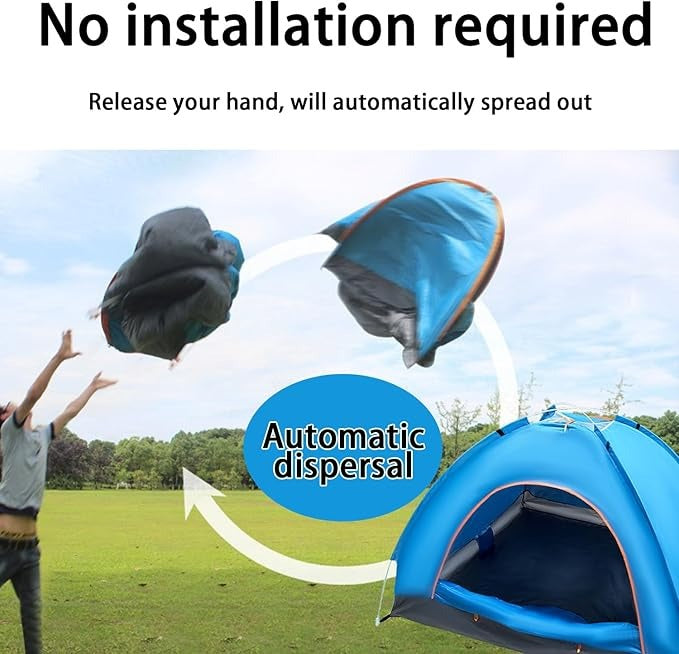 2–3 Person Outdoor Trail Dome Tent (Automatic Pop-Up Style)