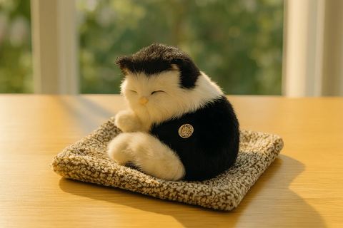 Realistic Sleeping Cat Plush Toy