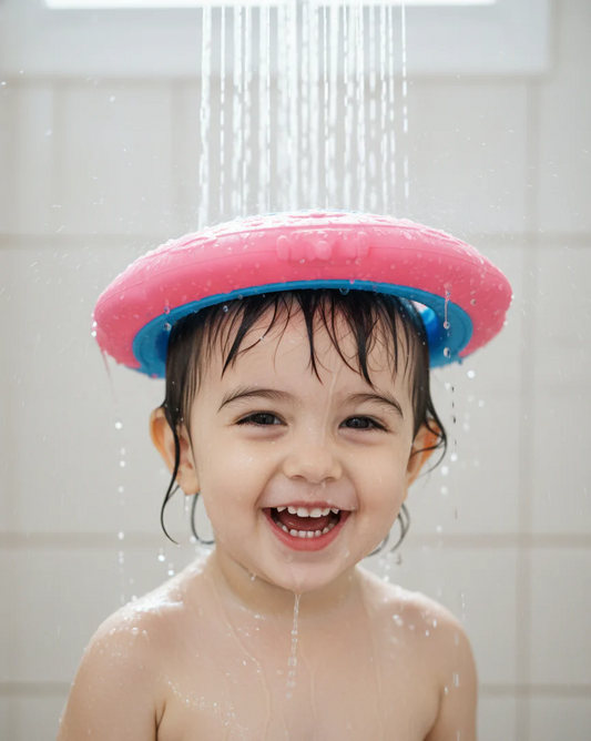 Kidilo Baby Shower Cap – Soft Silicone Bath Protection Hat for Babies & Toddlers | Tear-Free Bath Time | UAE