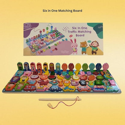 KidzLearn - 6-in-1 Traffic Matching &amp; Counting Board