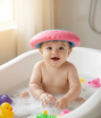 Kidilo Baby Shower Cap – Soft Silicone Bath Protection Hat for Babies & Toddlers | Tear-Free Bath Time | UAE